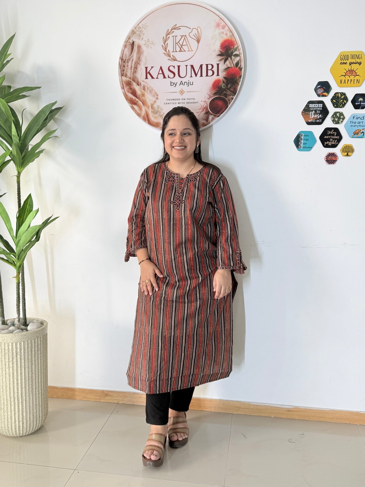 Kasumbi Stripe kurti