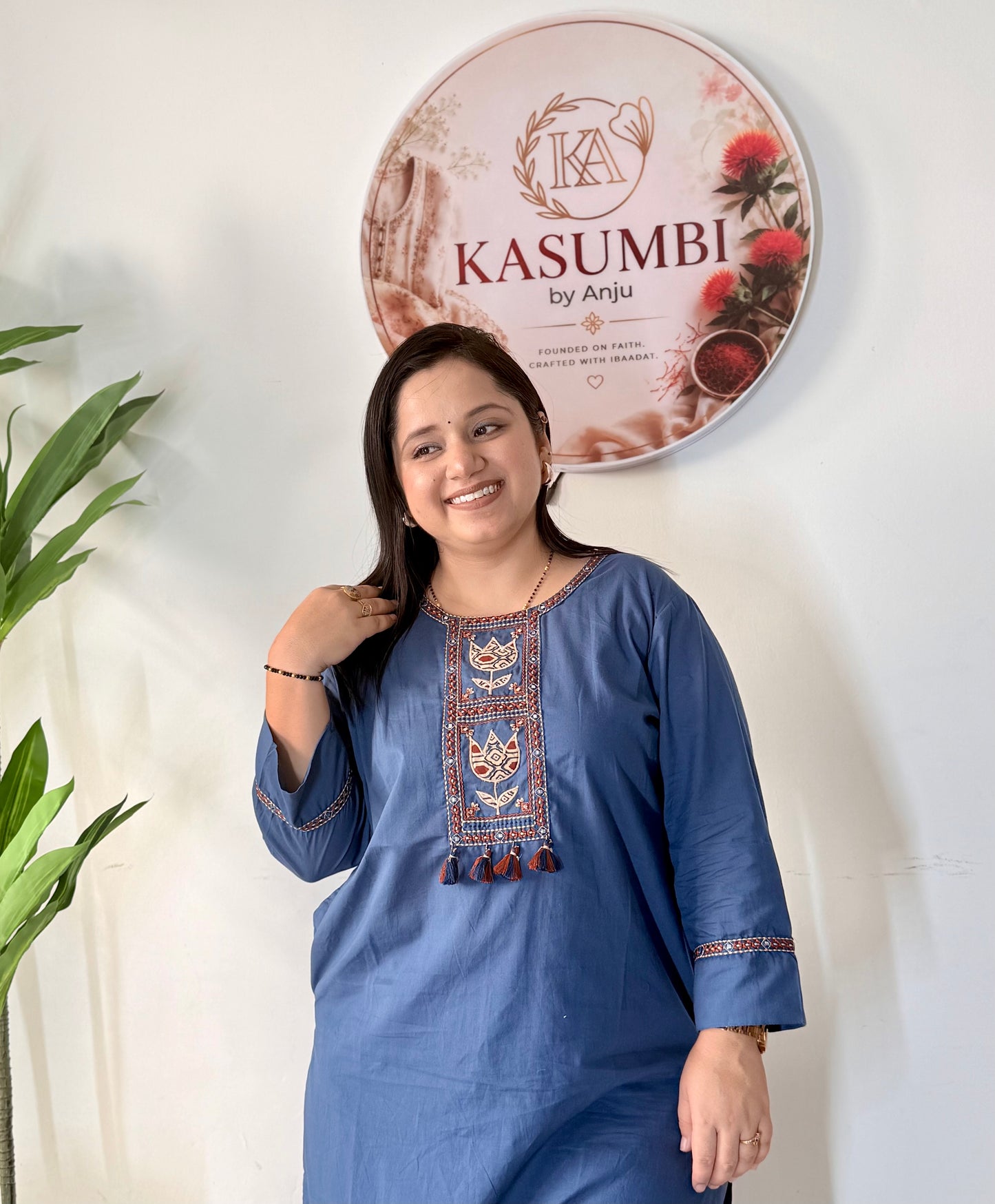 Kasumbi denim blue kurti
