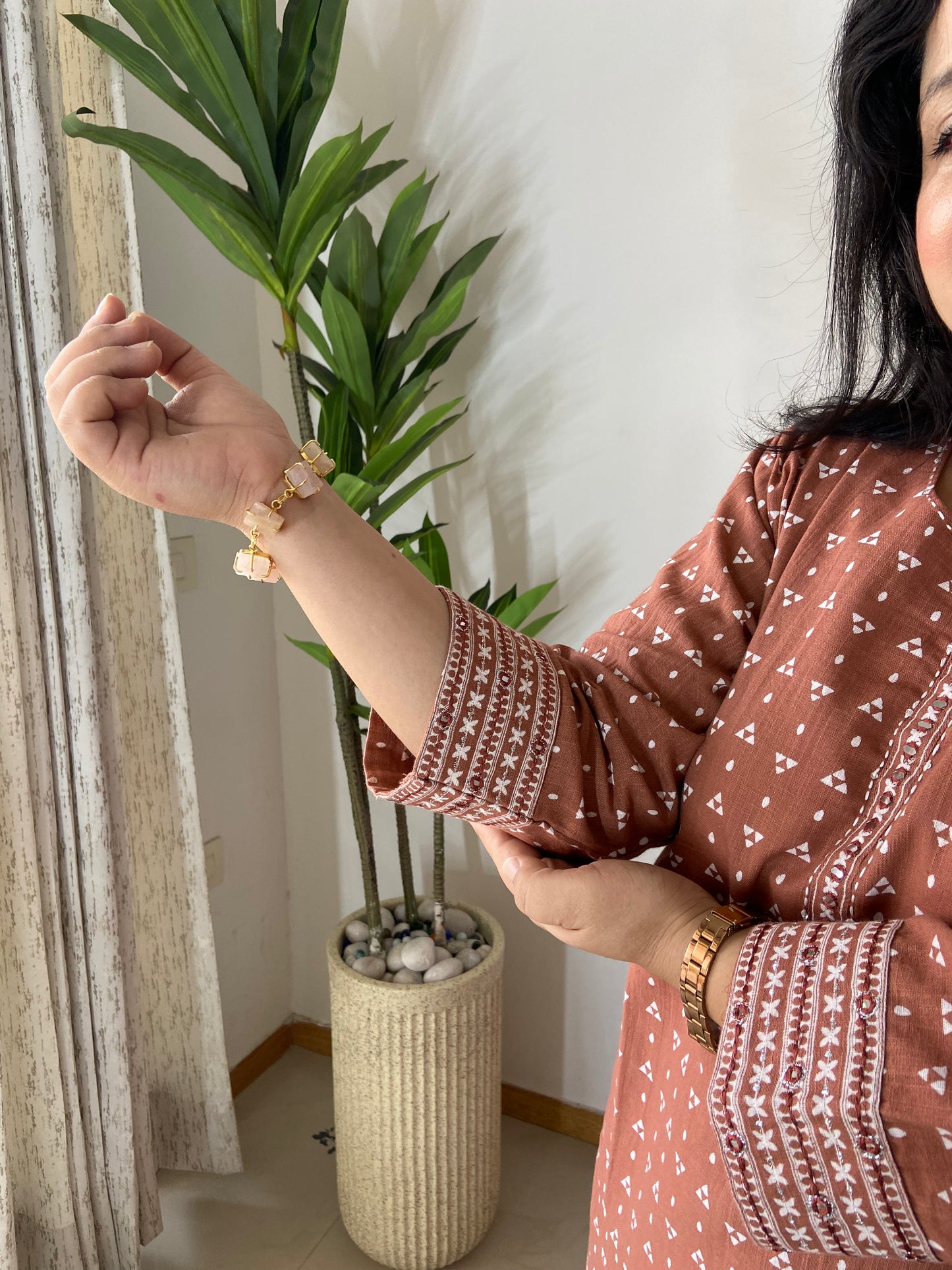 Kasumbi Peach Kurti