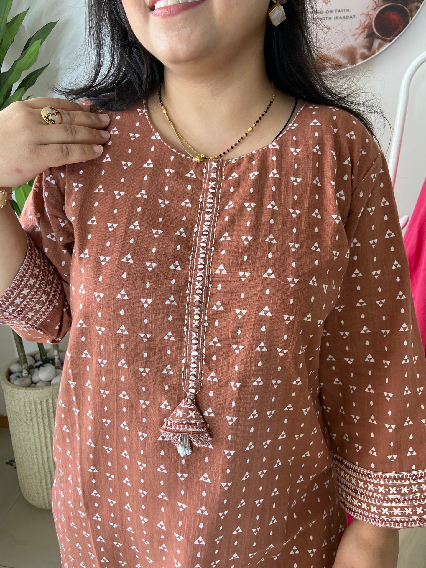 Kasumbi Peach Kurti